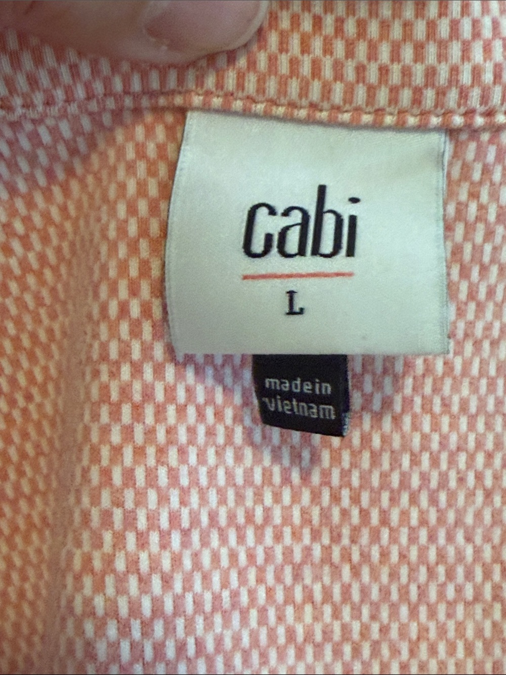 CAbi Peach-Pink Textured Button-Front Trench Coat - Picture 10 of 11